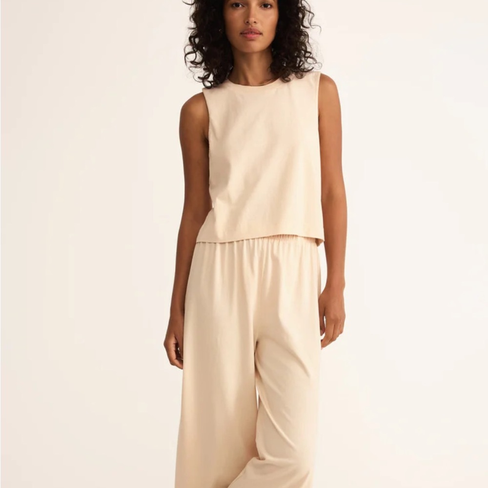 Z SUPPLY CREAM SCOUT JERSEY PANT & TOP XS